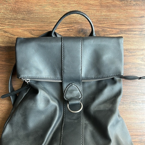 Universal Thread Black Faux Leather Bag | Faux Leather Backpack | Black Bag - Picture 2 of 9